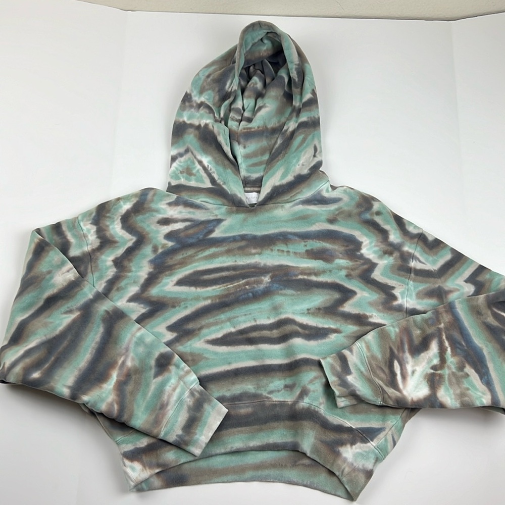 John Elliott Made In Japan Patterned Cropped Hoodie Womens Size 2 / Small